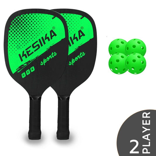 Pickleball Paddle Set Pickleball Rackets Ball Set 2 Rackets & 4 Pickleball Balls with Carrying Bag for Men Women
